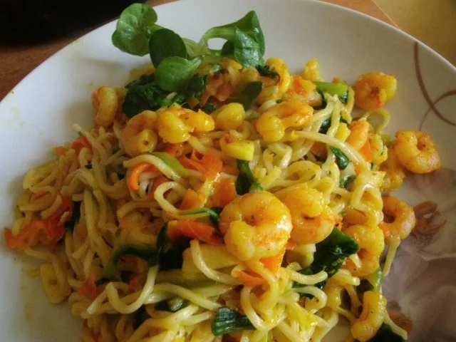 bunte Gemüsepfanne mit Mie-Nudeln und Garnelen - Rezept - Bild Nr. 10