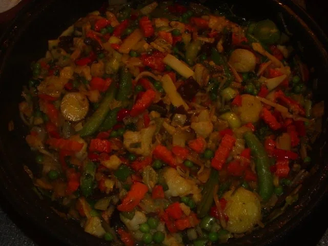 Asia-Gemüse in Pfannkuchen gerollt - Rezept - Bild Nr. 3