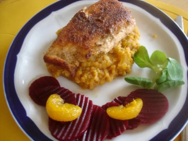 Lachsfilet mit roten Linsen und rote Bete - Rezept - Bild Nr. 9