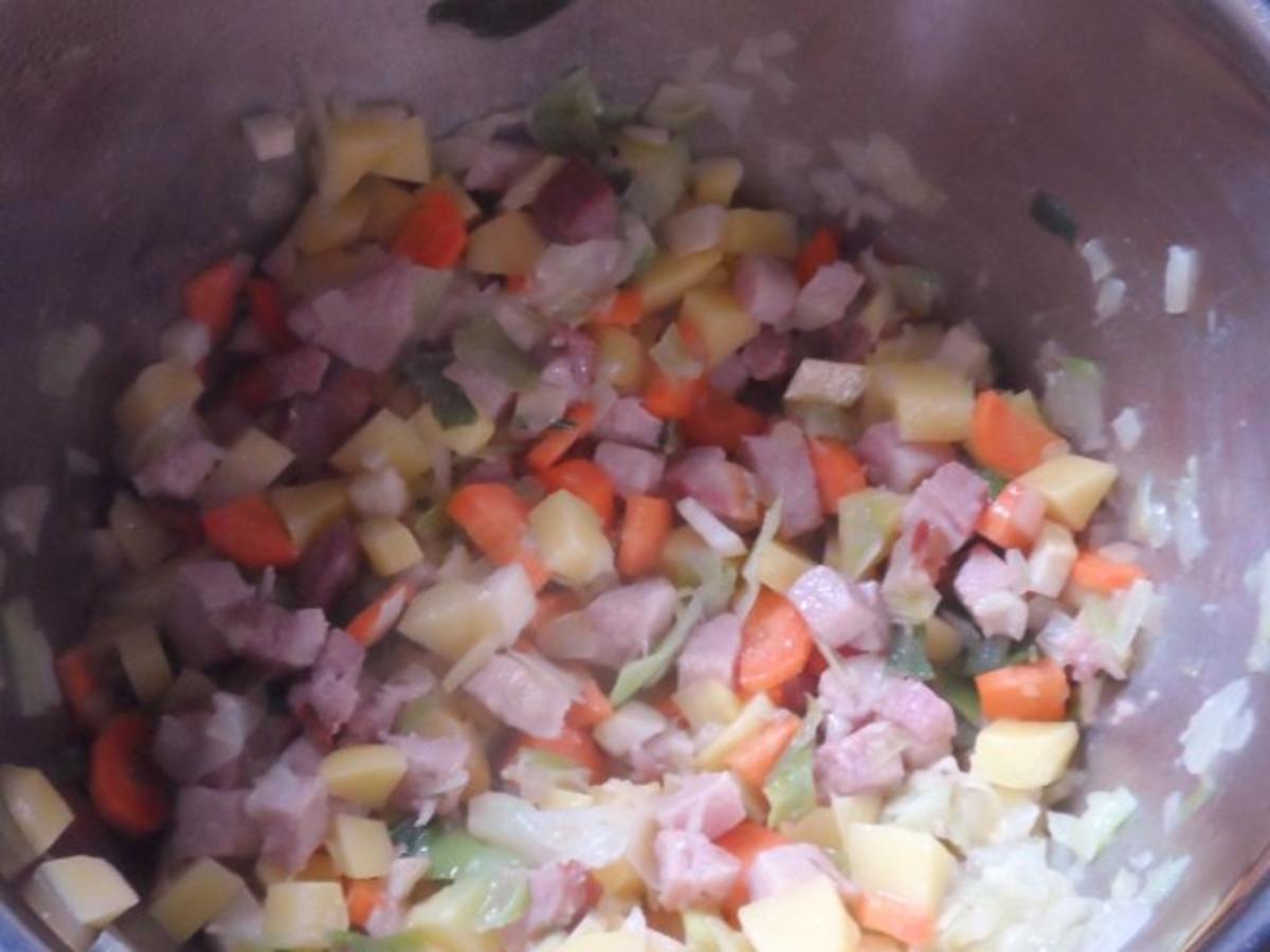 Eintöpfe &amp; Suppen: Bunter Bohneneintopf mit Kasseler und Cabanossi ...