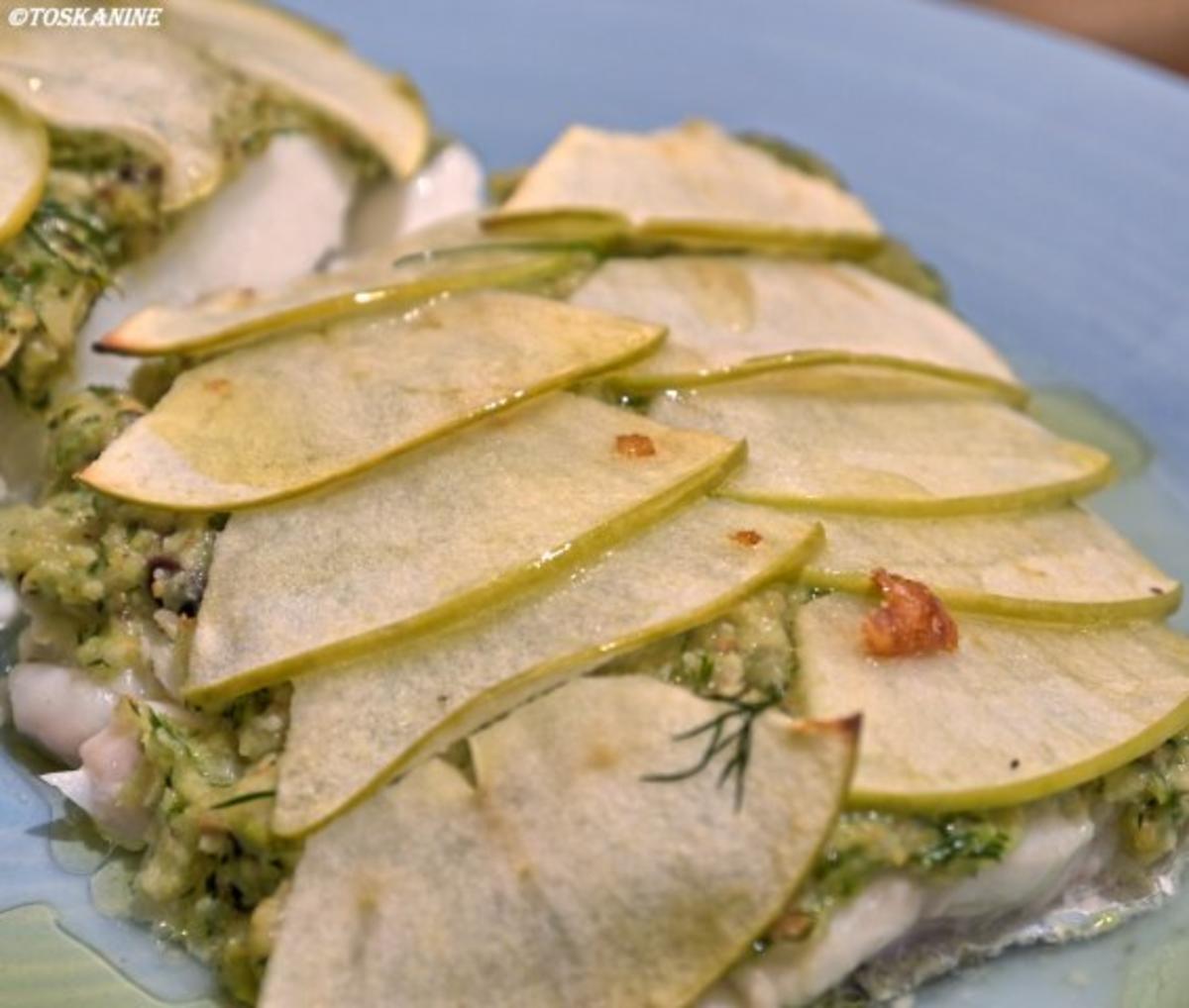 Skrei unter Apfel-Fenchel-Haube mit Gremolata-Tomaten - Rezept - Bild Nr. 12