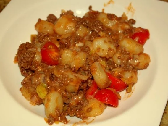 Schnelle Gnocchi-Hackfleisch-Pfanne - Rezept
