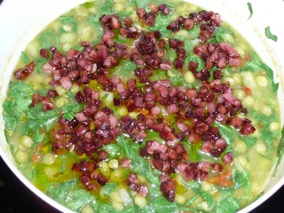 Rucola-Kartoffel-Erbsensuppe - Rezept