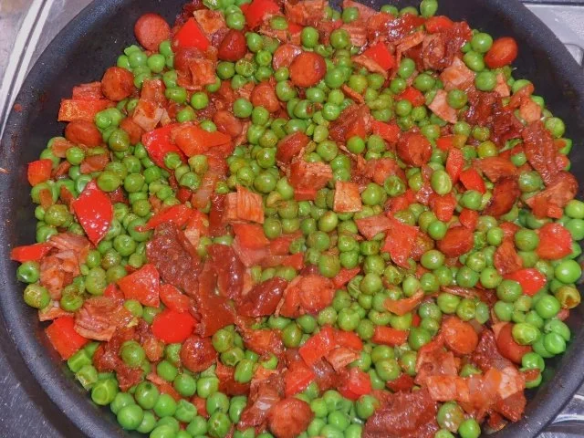 Ofengerichte: Spaghetti-Auflauf mit zweierlei Käse, Cabanossi und Erbsen - Rezept - Bild Nr. 9