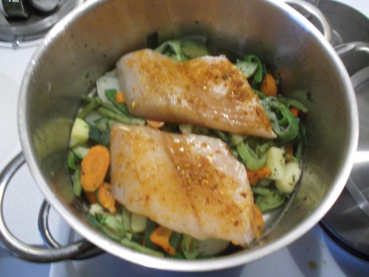 Fisch: Chakalaka-Zander mit gedämpften Gemüse - Rezept - Bild Nr. 12