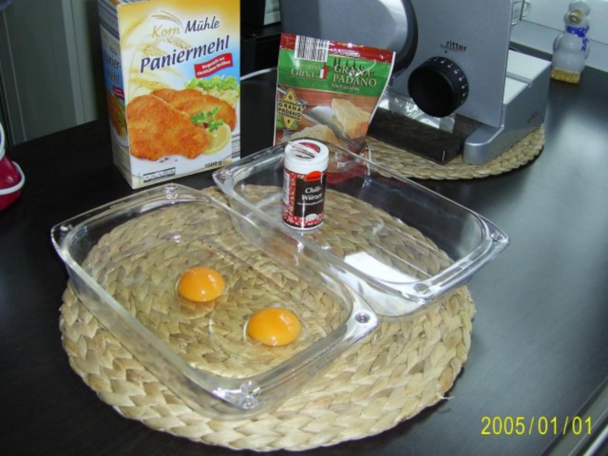 Ohne Fleisch: Gemüse-Schnitzel mit Tomatensauce und frischen Feldsalat...... - Rezept - Bild Nr. 6
