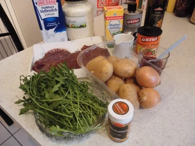 Leber mit Preiselbeer Soße an Kartoffelstampf - Rezept - Bild Nr. 2