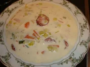 Käse-Lauch-Möhren-Topf - Rezept