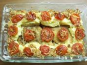 Schollenfilet im Kartoffelbrei-Tomaten-Senfsahne-Nest - Rezept
