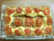 Schollenfilet im Kartoffelbrei-Tomaten-Senfsahne-Nest - Rezept