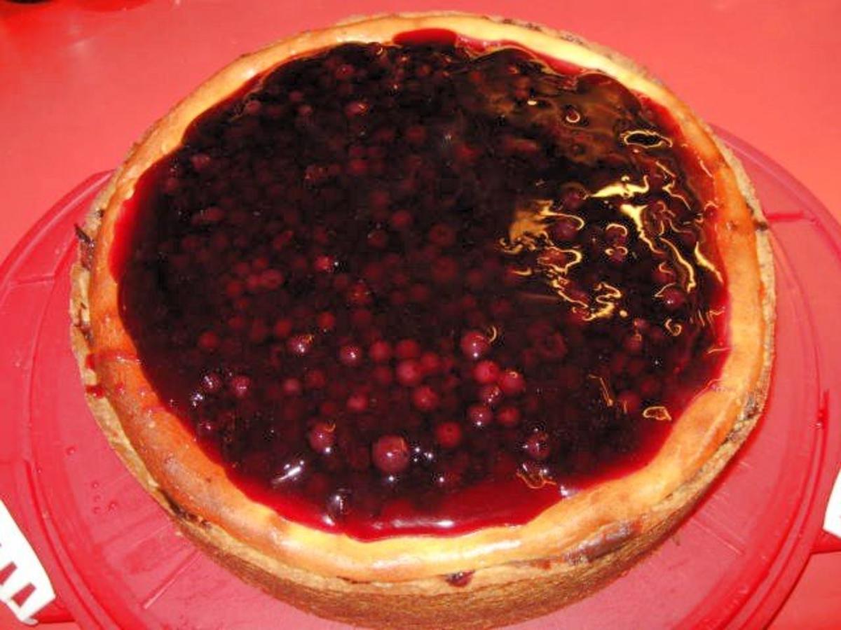 Käsekuchen mit Heidelbeeren - Rezept