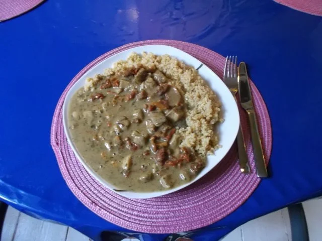 Vegetarisch: Waldpilzsoße mit Röstbulgur - Rezept - Bild Nr. 4