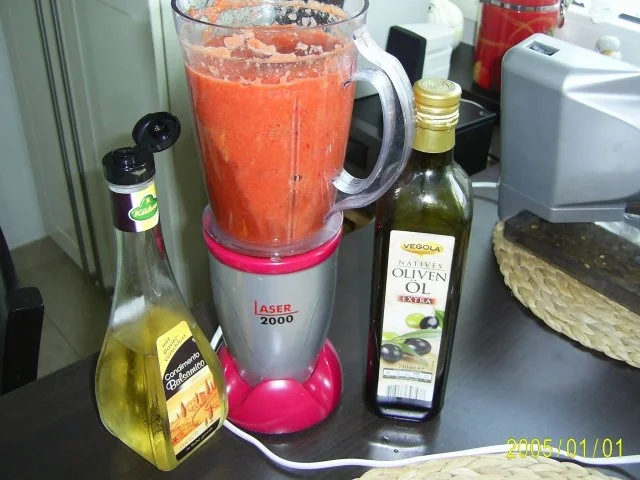 Ohne Fleisch: Gazpacho & Quarknockerln..... - Rezept - Bild Nr. 9