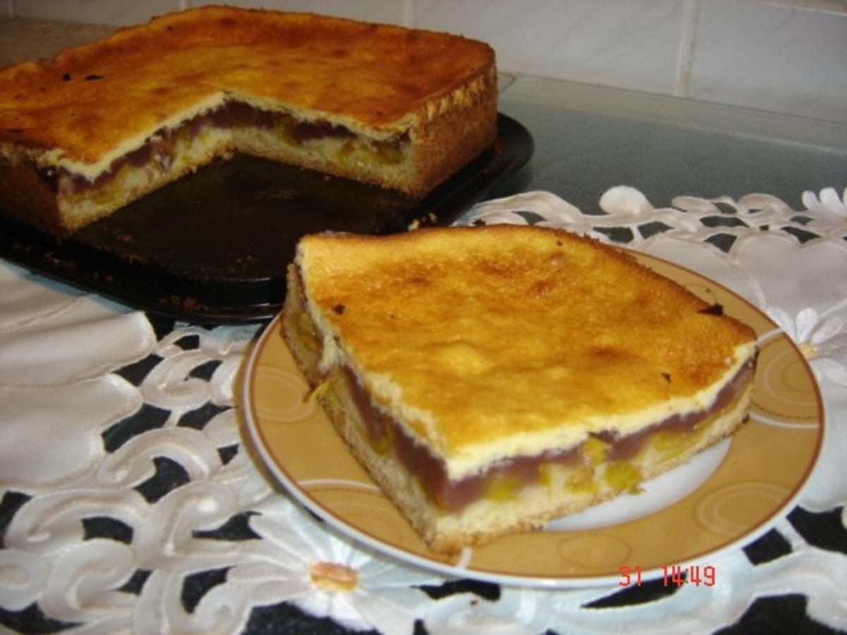 Mirabellen-Rotweinkuchen mit Sauerrahmguß - Rezept - Bild Nr. 2