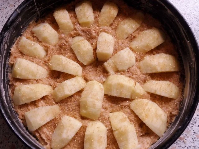 Kuchen: Apfel-Mandel-Kuchen mit Aprikosenglasur - Rezept - Bild Nr. 8