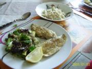 Fisch: würziger Blattsalat & Dorschfilet - Rezept