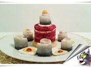 Bismarckhering mit Ei und raffiniertem Türmchen (ړײ) - Rezept