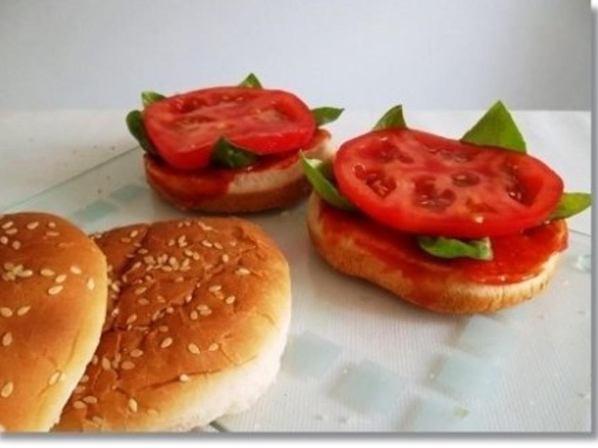 Hausgemachte Hamburger mit Pommes (ړײ) - Rezept - kochbar.de