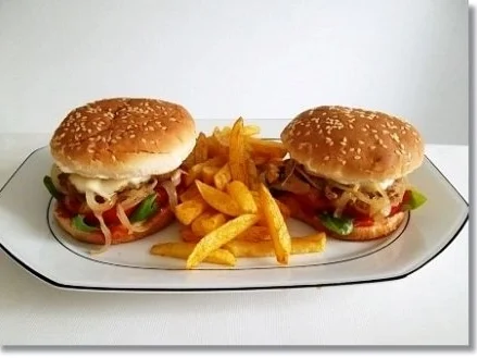 Hausgemachte Hamburger mit Pommes (ړײ) - Rezept - Bild Nr. 20