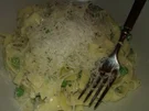 Tagliatelle mit Seidentofu-Erbsen-Soße - Rezept