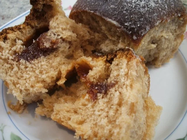 Backen: Schokobuchteln mit Hiffenmarkfüllung - Rezept