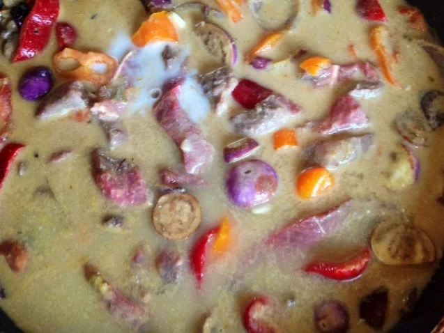 Steak mit grünem Curry und  Kokosnussmilch - Rezept - Bild Nr. 5