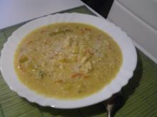 Kokos-Sesam-Suppe mit Huhn......scharf - Rezept