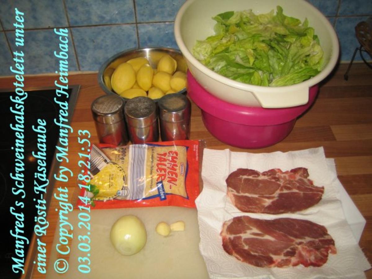 Fleisch – Manfred’s Schweinehalskotelett unter einer Rösti-Käsehaube - Rezept - Bild Nr. 10