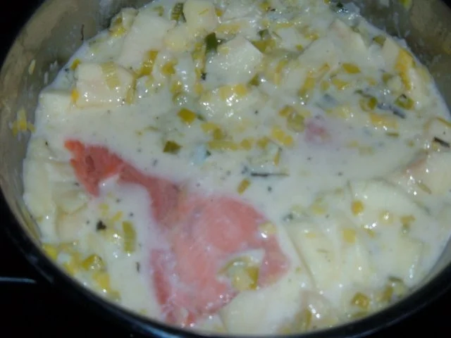 Rezept: Fisch . Lachs mit Porree - Apfel - Gemüse Bild Nr. 7 Fisch . Lachs mit Porree - Apfel - Gemüse - Rezept - Bild Nr. 7