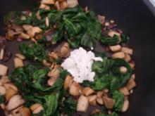 Kräuterseitlinge mit Spinat - Rezept