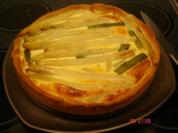 Spargel-Quiche grün, weiß - Rezept
