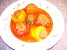 Gefüllte Paprikaschoten in Tomatensoße - Rezept
