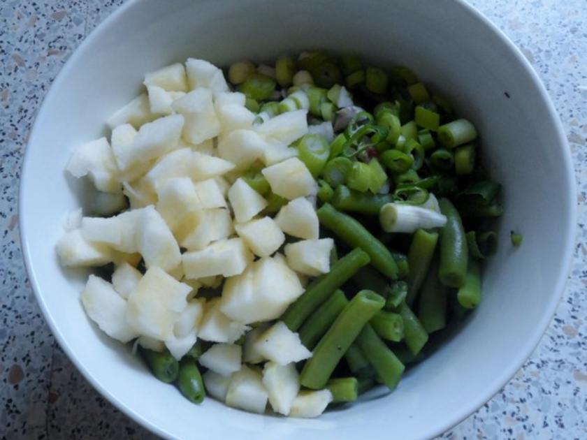 Salat: Frühlingsfrischer Apfel-Bohnen-Salat mit Zitronen-Sahne-Dressing ...