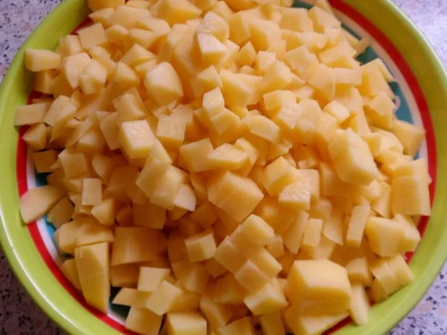 Rezept: Beilagen: Paprika-Röstkartoffeln mit roten Zwiebeln und Speck Bild Nr. 2 Beilagen: Paprika-Röstkartoffeln mit roten Zwiebeln und Speck - Rezept - Bild Nr. 2