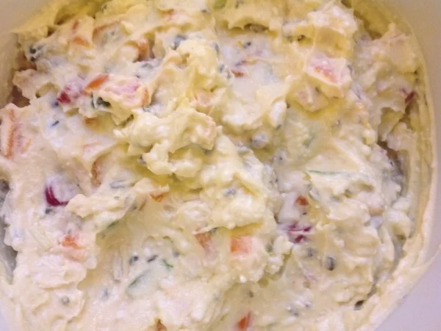 Rezept: Schafskäse - Dipp mit grünem Pfeffer und Paprika Bild Nr. 2 Schafskäse - Dipp mit grünem Pfeffer und Paprika - Rezept - Bild Nr. 2