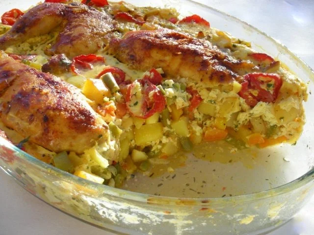 Rezept: Bulgarisches Gratin mit Hähnchenfleisch und Gemüse Bild Nr. 2 Bulgarisches Gratin mit Hähnchenfleisch und Gemüse - Rezept - Bild Nr. 2