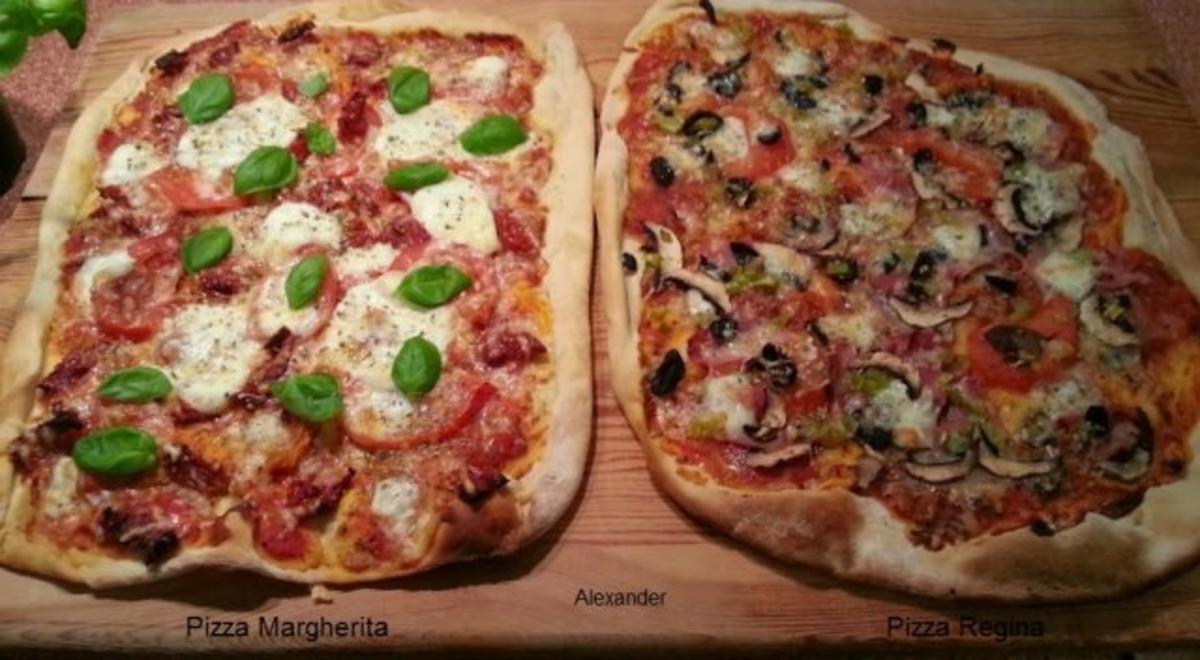 Pizza Margherita und Pizza Regina - Rezept