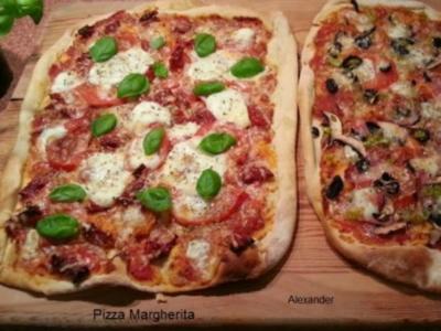 Rezept: Pizza Margherita und Pizza Regina Pizza Margherita und Pizza Regina - Rezept