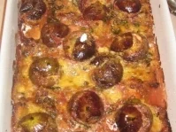 Gebackene Feigen mit Orangen, Pistazien und Mascarpone - Rezept