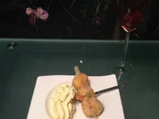 Backhähnchen auf Senfespuma - Rezept