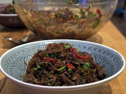 Glasnudelsalat mit Teriyaki-Rinderhackfleisch - Rezept - Bild Nr. 16