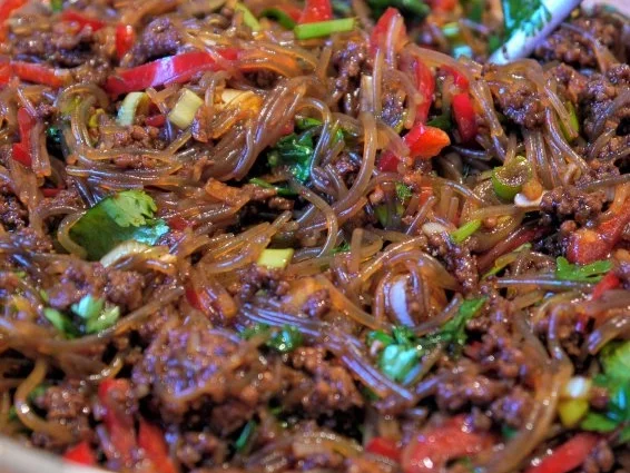 Glasnudelsalat mit Teriyaki-Rinderhackfleisch - Rezept - Bild Nr. 14