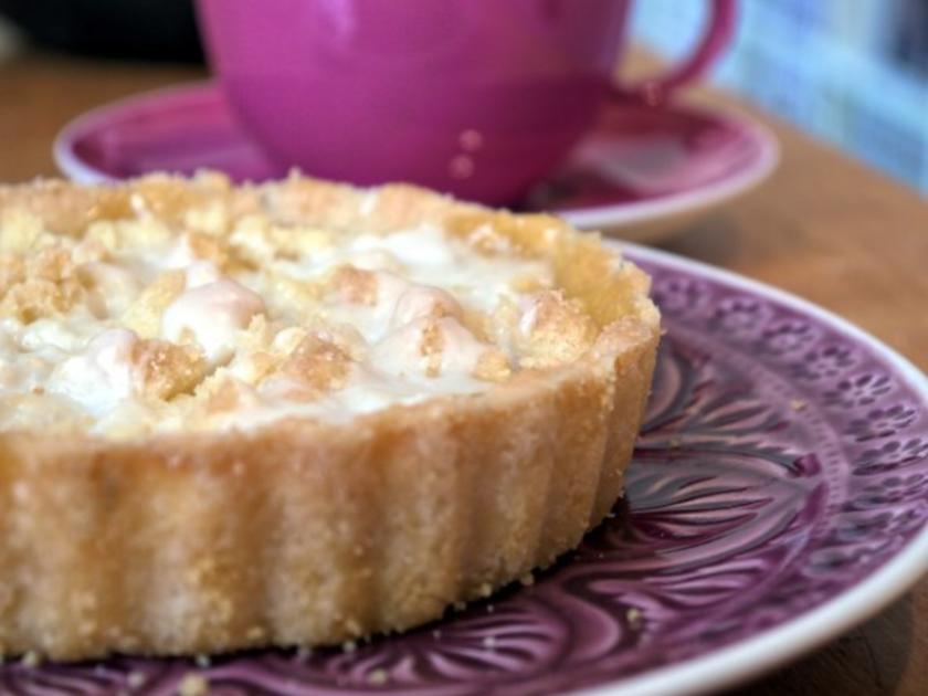 Zitronen-Streusel-Tarteletts mit Limoncello-Guss - einfach - 268 kcal/100g