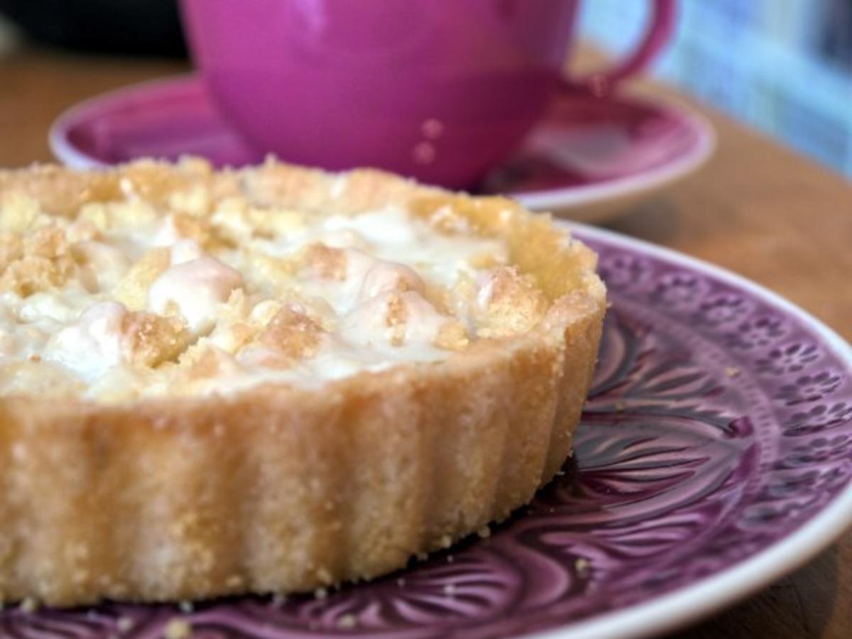 Zitronen Streusel Tarteletts mit Limoncello Guss - einfach - 268 kcal/100g
