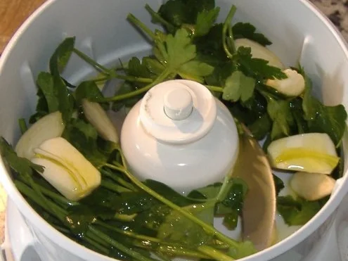 Lachsforelle mit Schinken,Mandeln und Knoblauch - Rezept - Bild Nr. 2