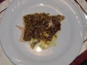 Lachsforelle mit Schinken,Mandeln und Knoblauch - Rezept