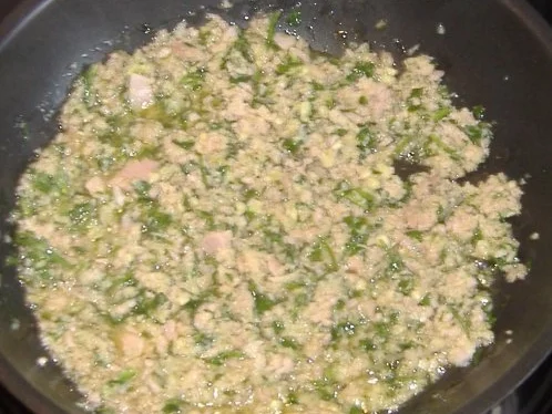 Lachsforelle mit Schinken,Mandeln und Knoblauch - Rezept - Bild Nr. 4