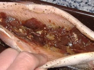 Lachsforelle mit Schinken,Mandeln und Knoblauch - Rezept - Bild Nr. 6