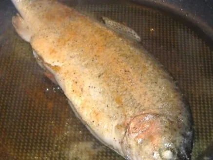 Lachsforelle mit Schinken,Mandeln und Knoblauch - Rezept - Bild Nr. 7