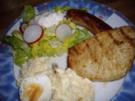 marinierte schweinesteaks mit romanasalat - Rezept